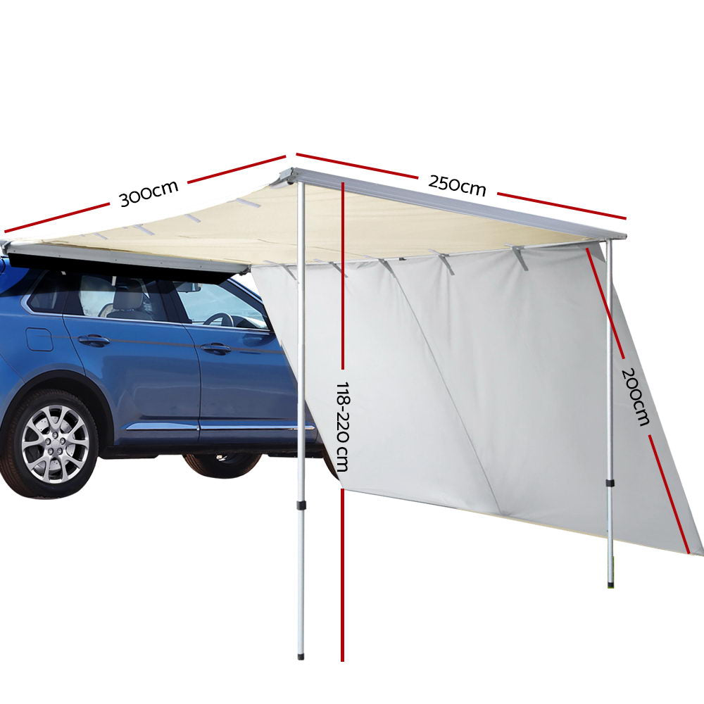 Weisshorn Car Shade Awning 2.5 X 3M W/ Extension 3 X 2M