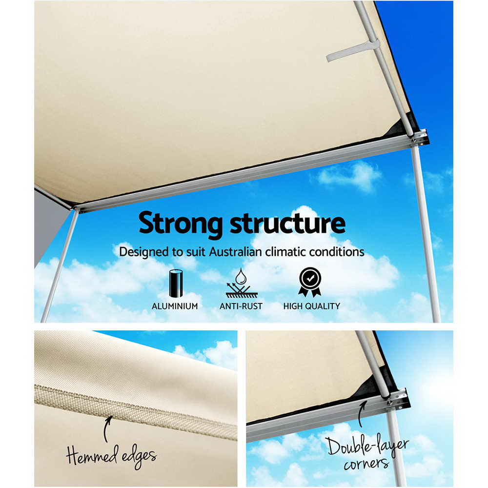 Weisshorn Car Shade Awning 2.5 X 3M W/ Extension 3 X 2M