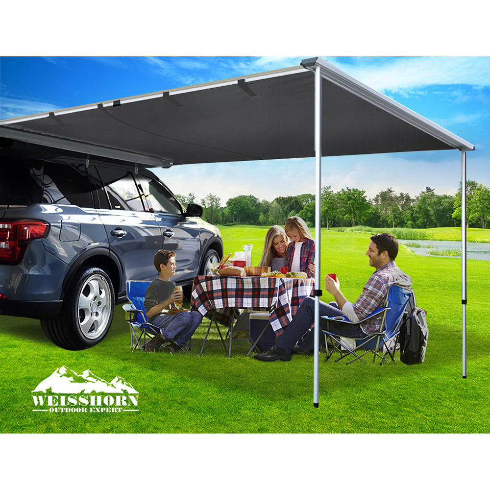 Car Shade Awning 2.5 x 3M - Charcoal Black