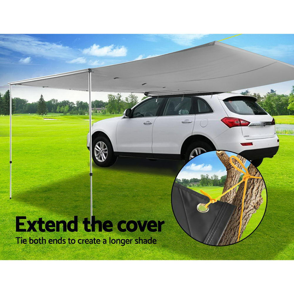 Weisshorn Car Shade Awning Extension 3 x 2m - Grey