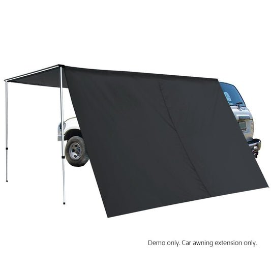 Car Shade Awning Extension 3 x 2M - Charcoal Black