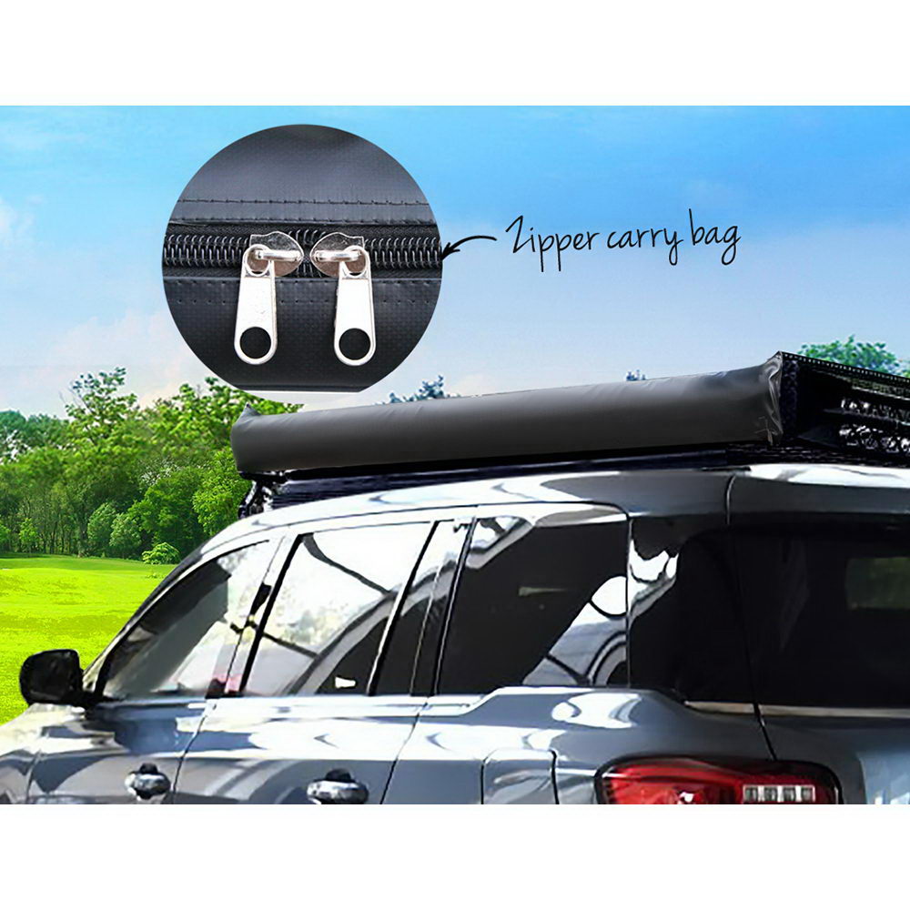 Car Shade Awning 3 x 3M - Charcoal