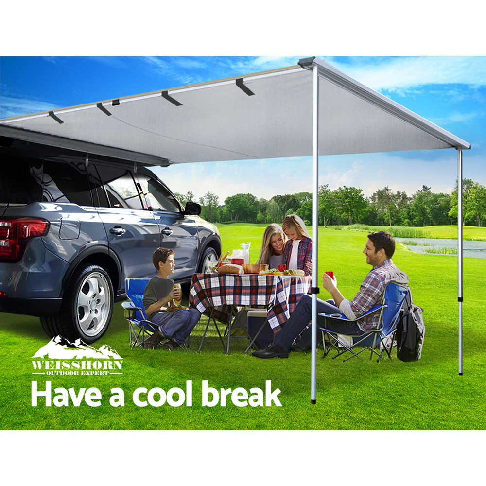 Weisshorn Car Shade Awning 3 x 3m - Grey