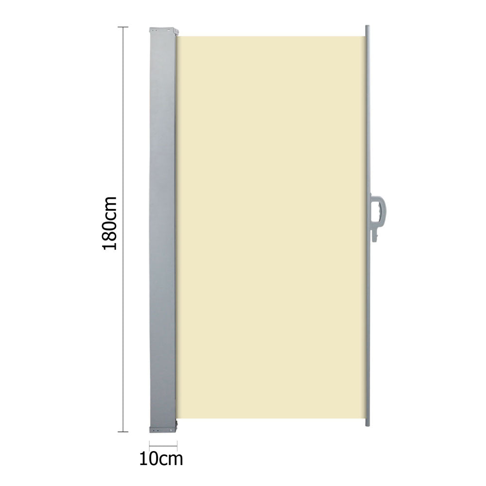 Instahut Retractable Side Awning Shade 1.8 x 3m - Beige