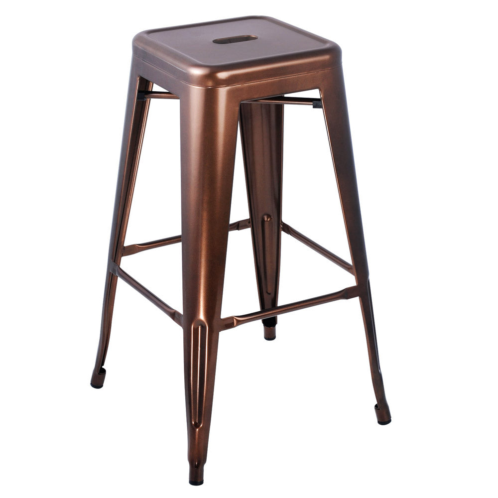 Artiss Set of 2 Metal Backless Stools - Bronze