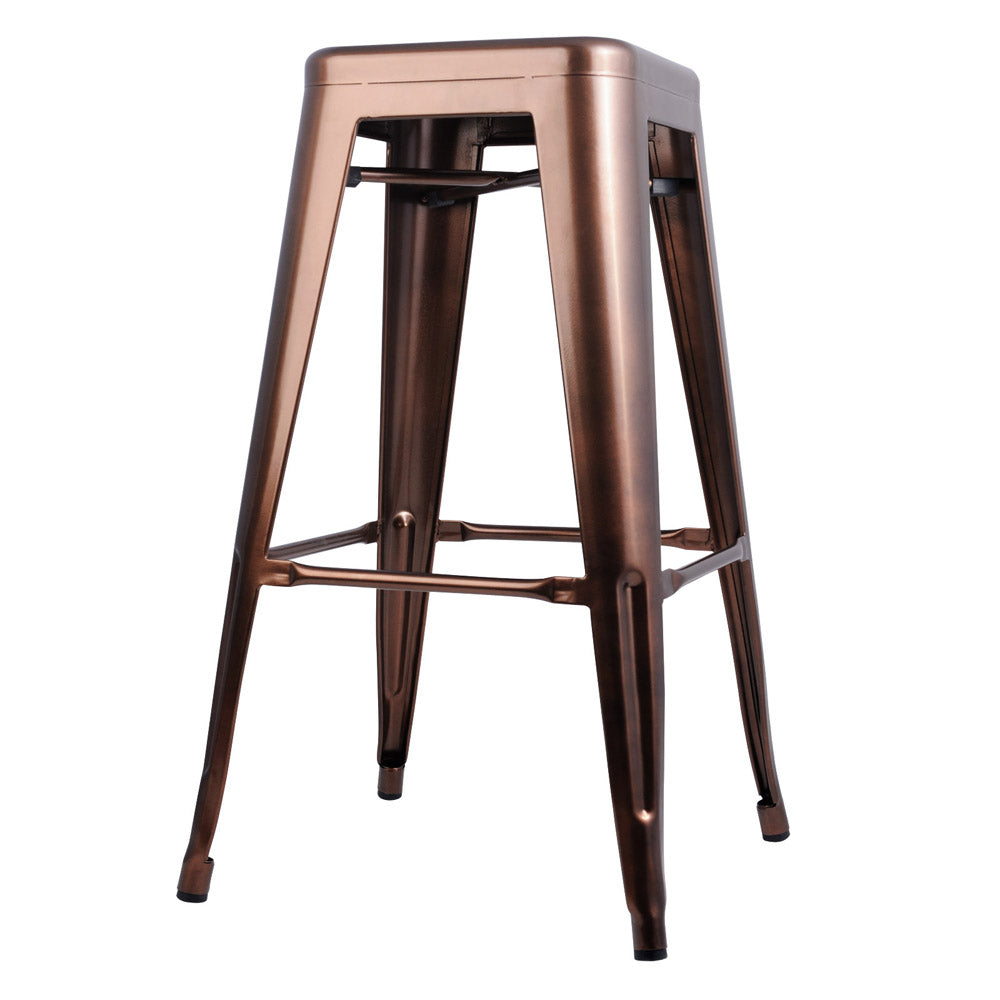 Artiss Set of 2 Metal Backless Stools - Bronze