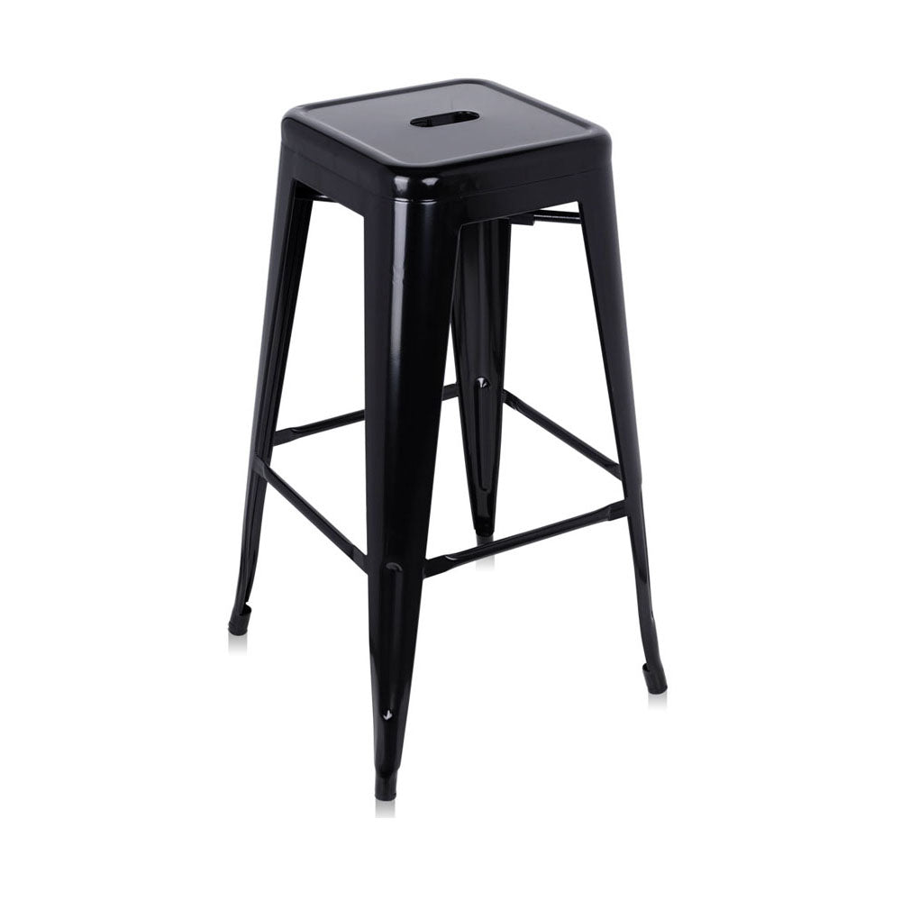 Artiss Set of 2 Metal Backless Stools - Black