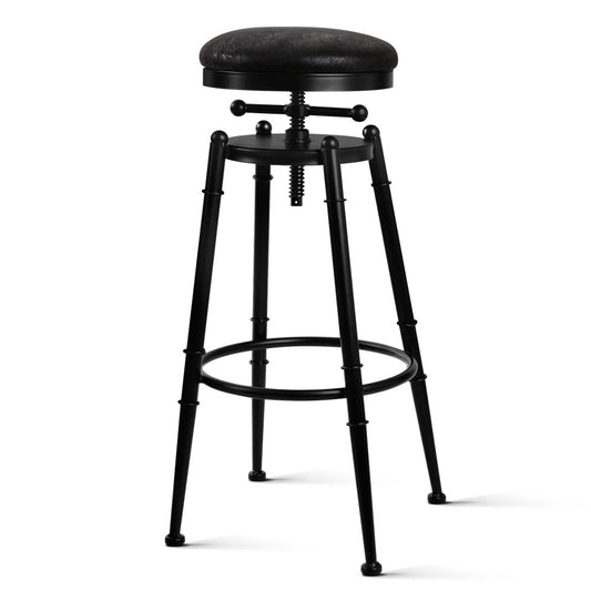 Artiss Industrial Vintage Bar Stool Retro Barstool Dining Kitchen Counter Black