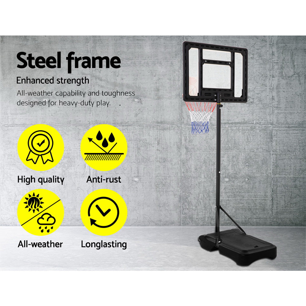 Everfit Adjustable Portable Basketball Stand Hoop System Rim