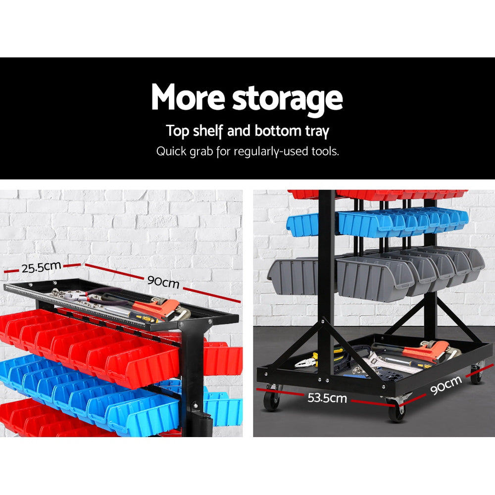 Giantz 74 Bin Dual Side Storage Shelving Racks