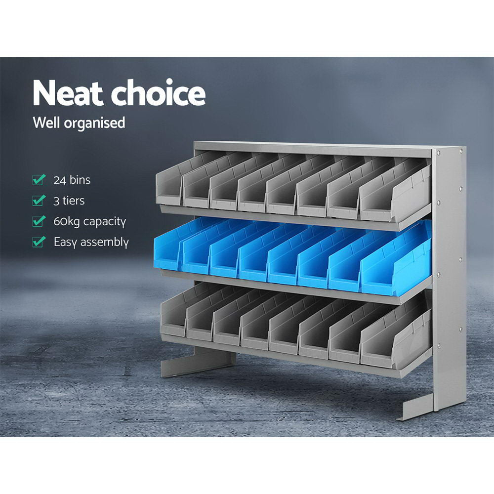 Giantz 24 Bin Storage Shelving Rack