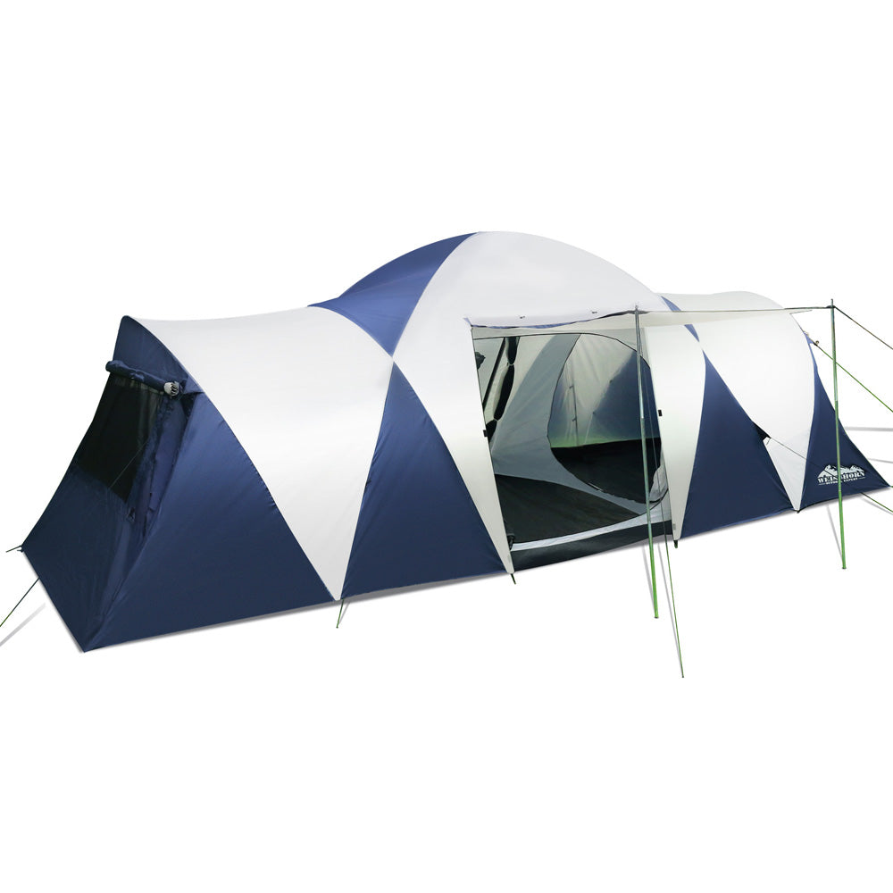 Weisshorn 12 Person Canvas Dome Camping Tent - Navy & Grey