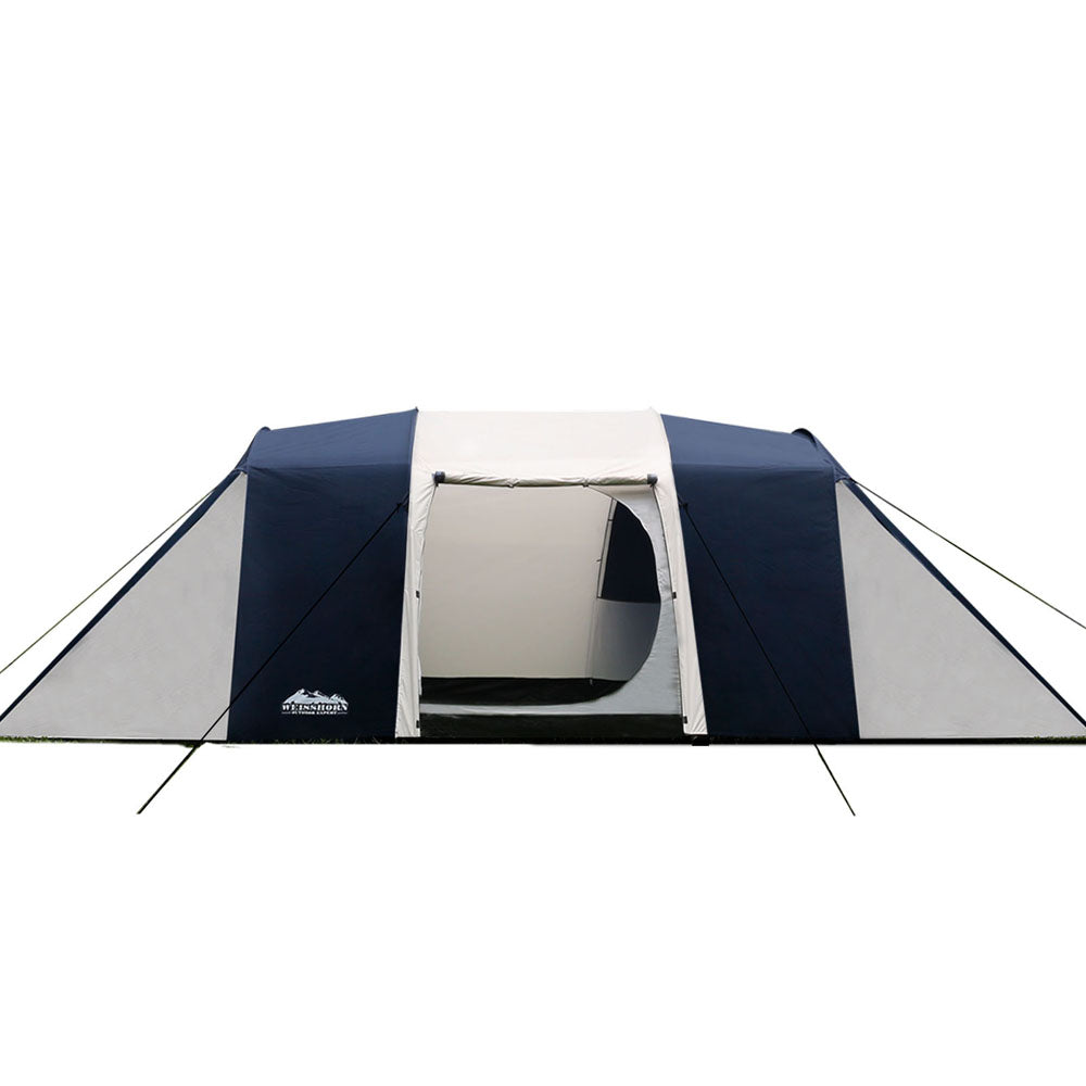 Weisshorn 12 Person Canvas Dome Camping Tent - Navy & Grey