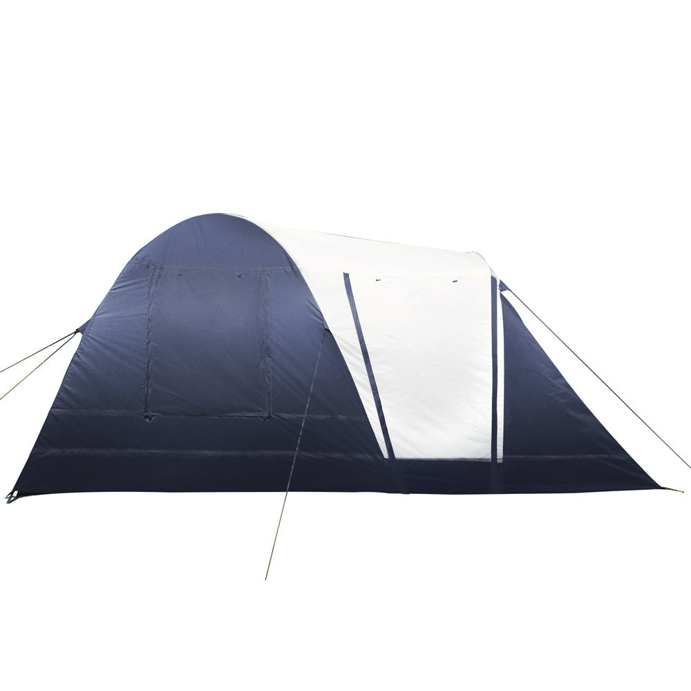 Weisshorn 8 Person Canvas Dome Camping Tent - Navy & Grey