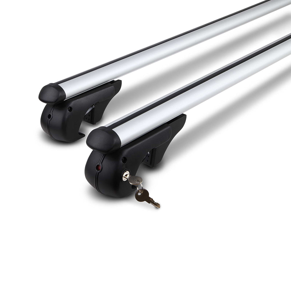 Giantz 1200mm Universal Aluminium Lockable Roof Rack - Silver