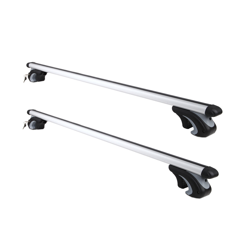 Giantz 1200mm Universal Aluminium Lockable Roof Rack - Silver