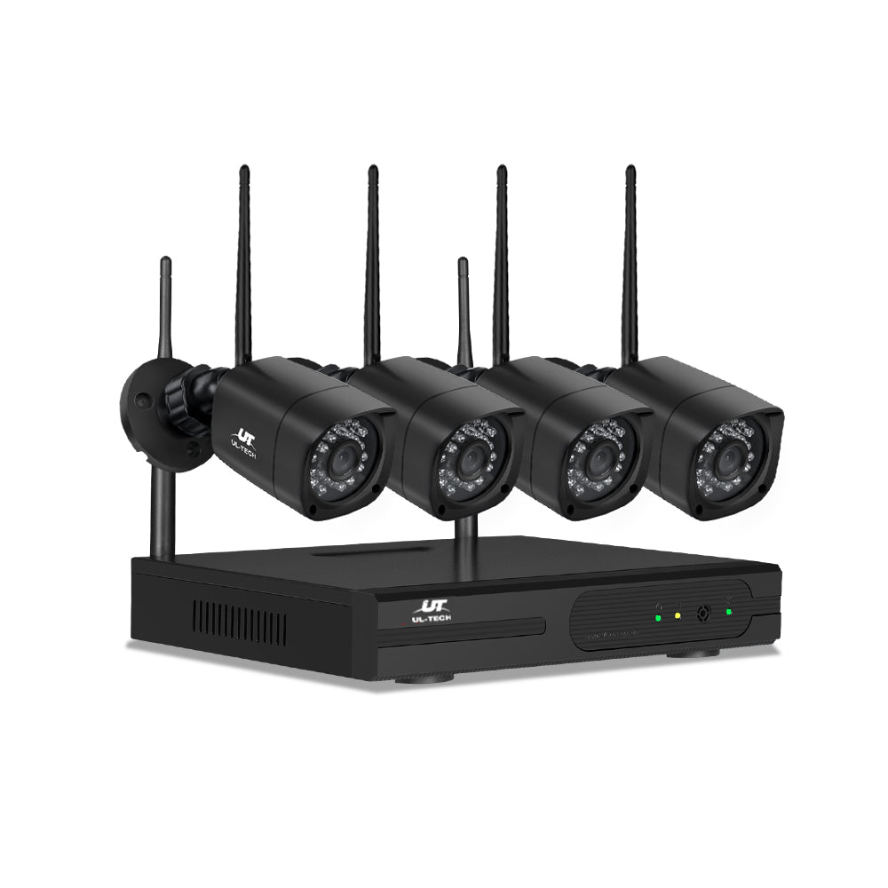 UL-TECH 1080P 8CH NVR Wireless 4 Security Cameras Set