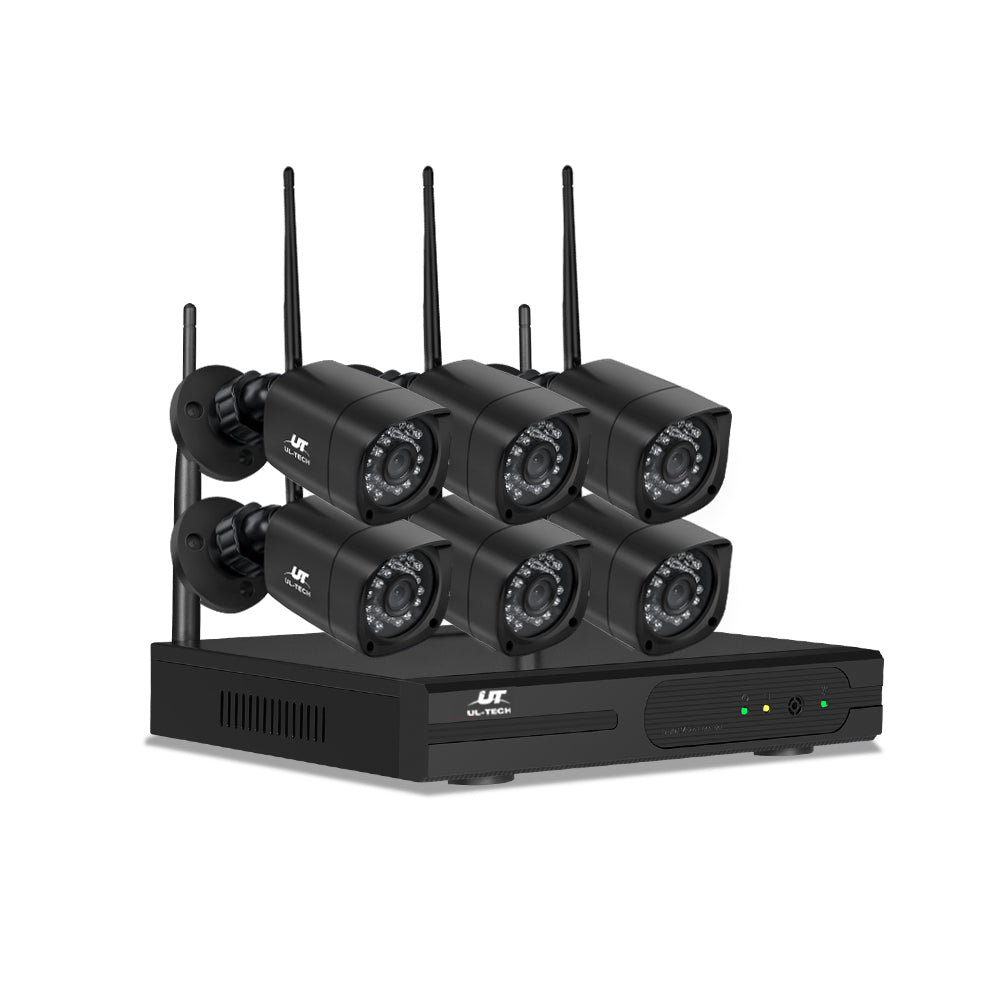 UL-TECH 1080P 8CH NVR Wireless 6 Security Cameras Set