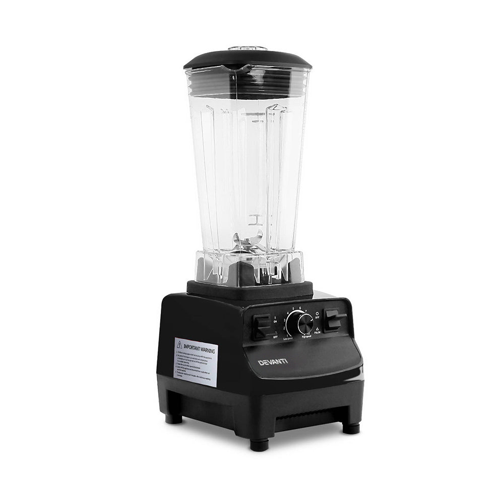 Devanti Commercial Food Processor Blender - Black