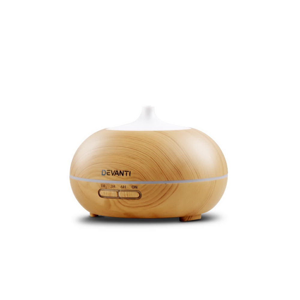 Devanti 300ml 4 in 1 Aroma Diffuser - Light Wood