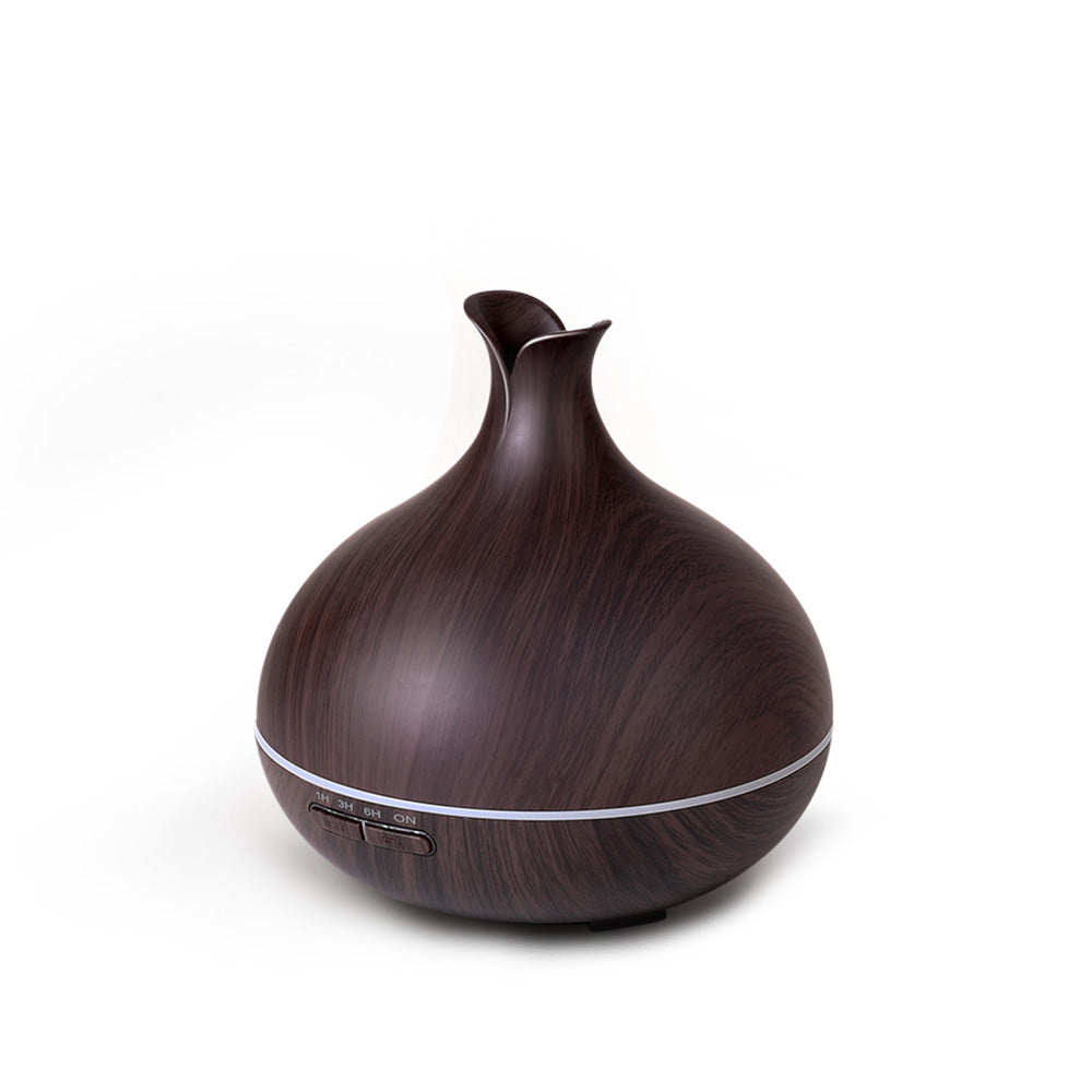 DEVANTI Aroma Diffuser Air Humidifier Dark Wood Grain 400ml