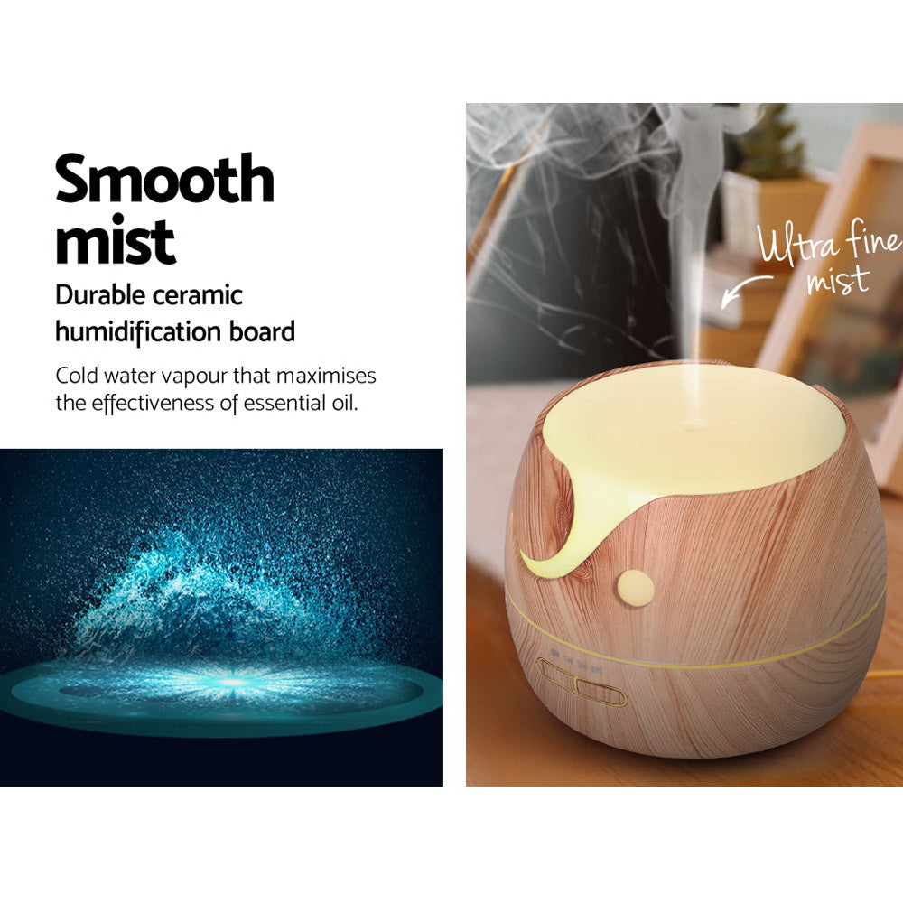 Aroma Diffuser Air Humidifier 400ml Light Wood Grain