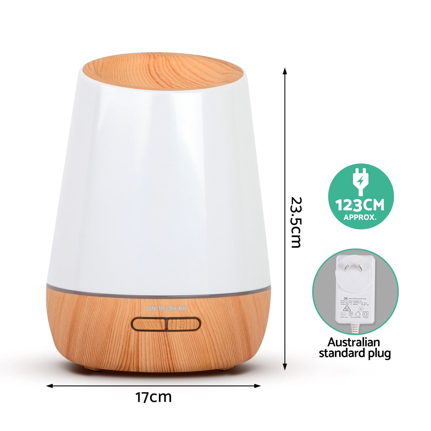 4 in 1 Ultrasonic Aroma Diffuser 500ml  - Light Wood