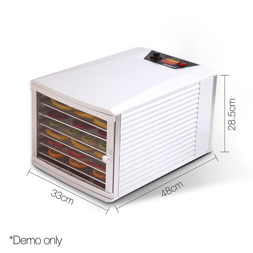 DEVANTI Stainless Steel Commercial Food Dehydrator with 8 Trays