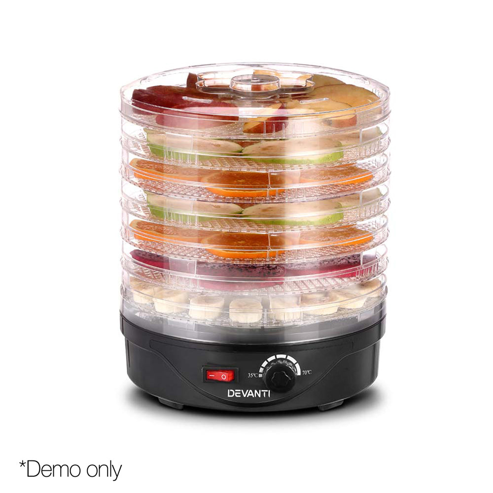 Devanti Food Dehydrator with 7 Trays - Black