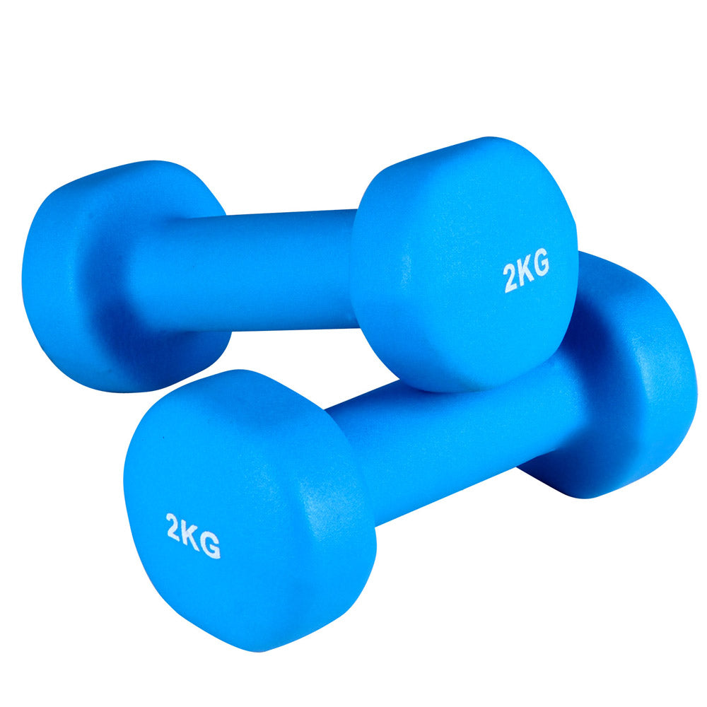 Everfit 6 Piece Dumbbell Weights Set 12kg with Stand