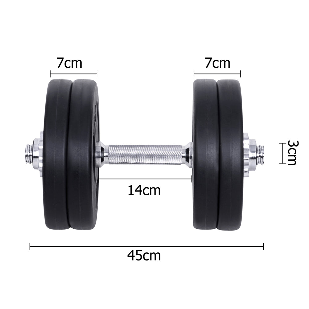 Everfit Fitness Gym Exercise Dumbbell Set 25kg