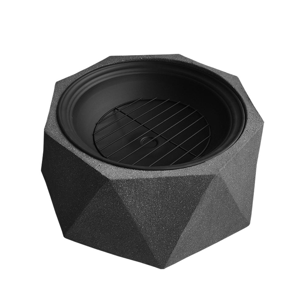 Grillz Outdoor Portable Fire Pit Bowl Wood Burning Patio Oven Heater Fireplace