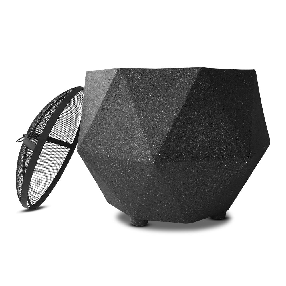 Grillz Outdoor Portable Fire Pit Bowl Wood Burning Patio Oven Heater Fireplace