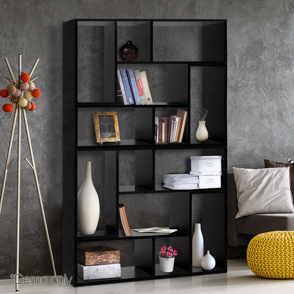 Artiss DIY L Shaped Display Shelf - Black