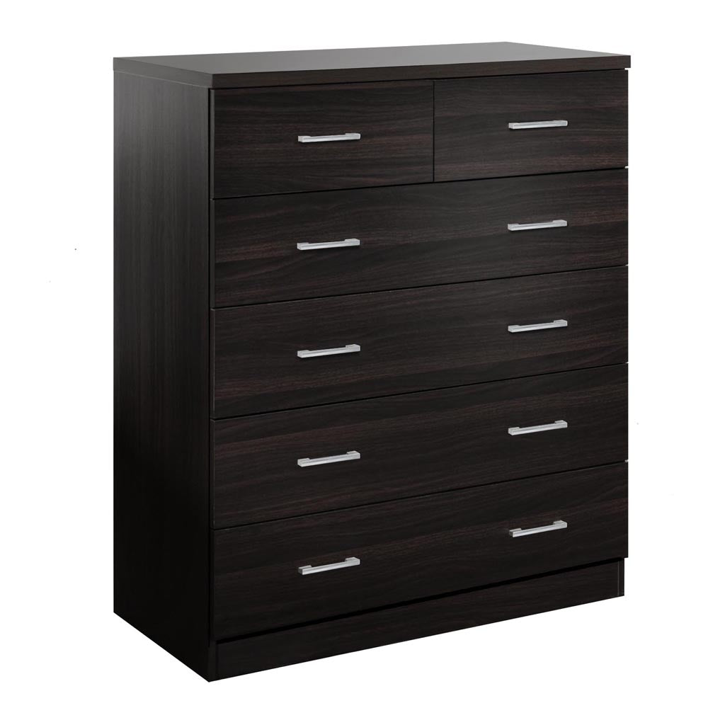 Artiss Tallboy 6 Drawers Storage Cabinet - Walnut