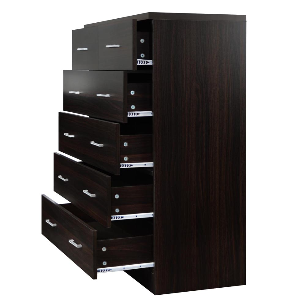 Artiss Tallboy 6 Drawers Storage Cabinet - Walnut