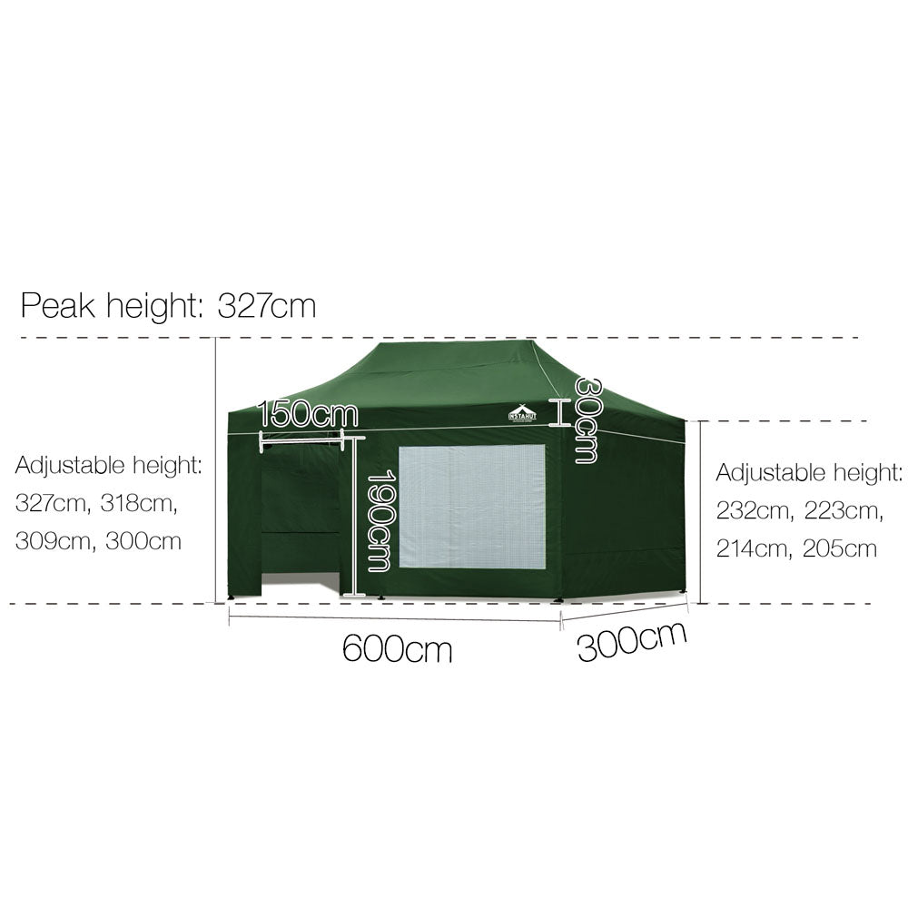 Instahut 3x6m Outdoor Gazebo - Green