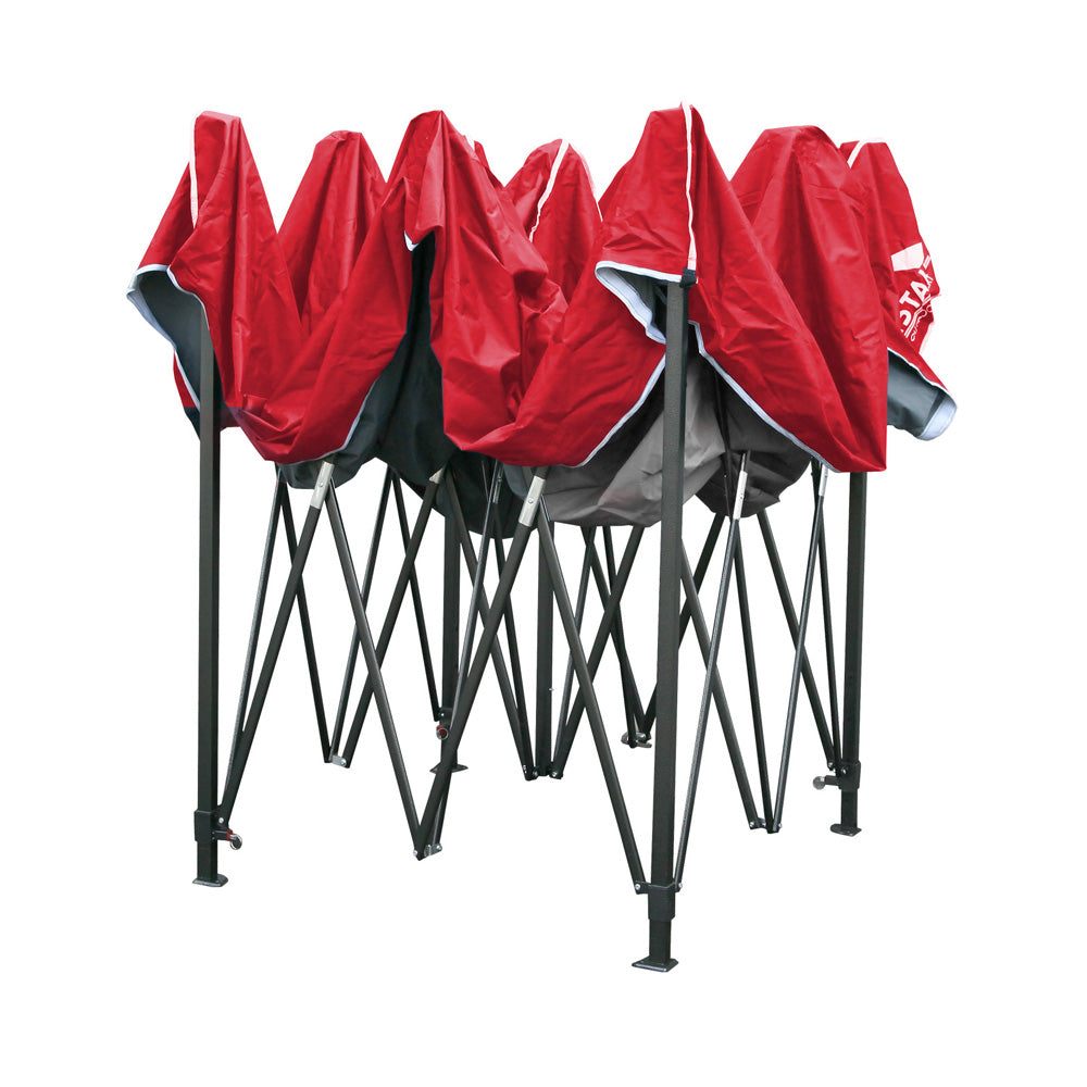 Instahut Gazebo Pop Up Marquee 3x3m Outdoor Tent Folding Wedding Gazebos Red