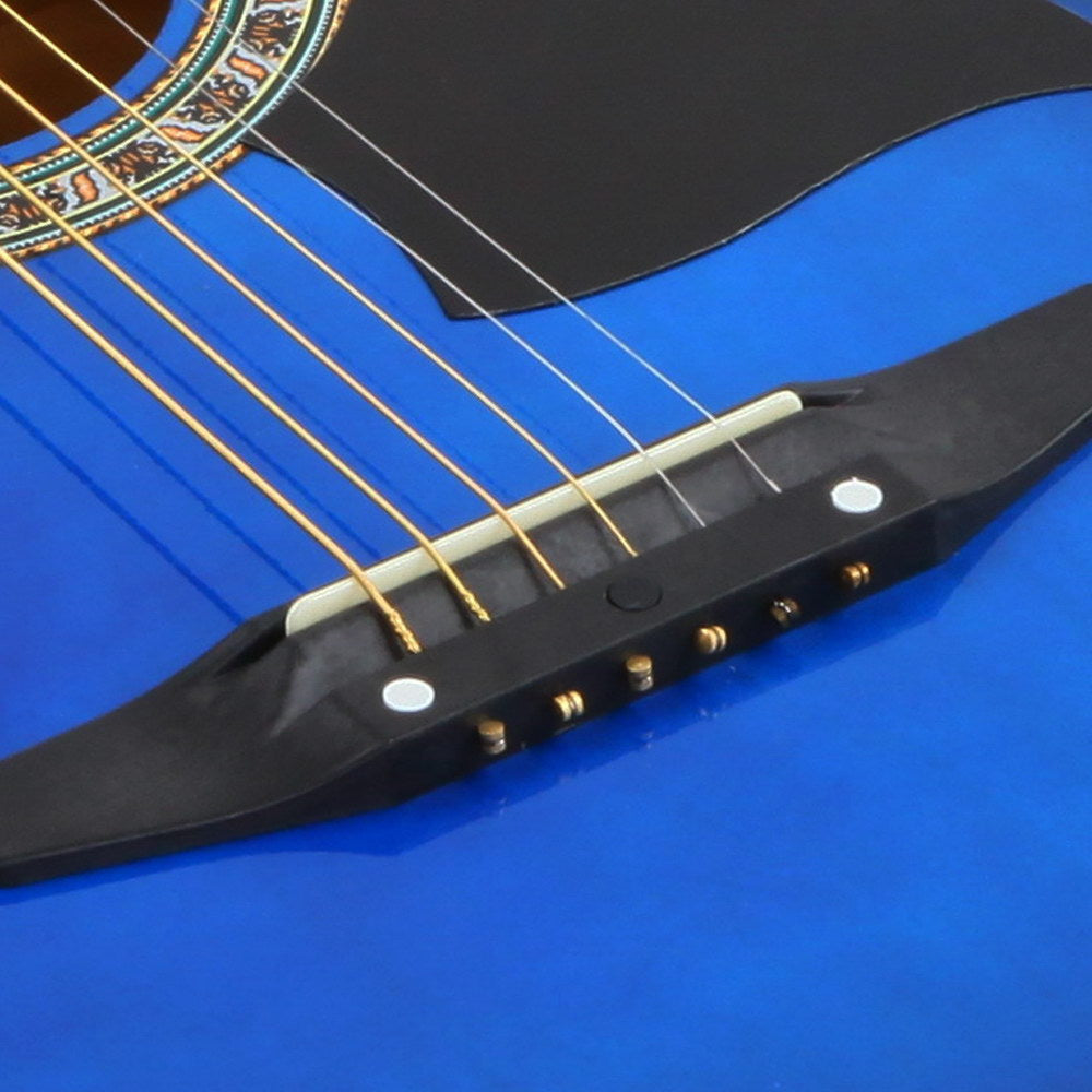 Alpha 38 Inch Wooden Acoustic Guitar - Blue