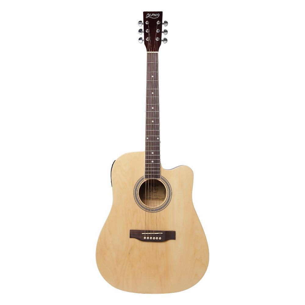 Alpha 41 Inch 5 Band EQ Electric Acoustic Guitar Full Size - Natural