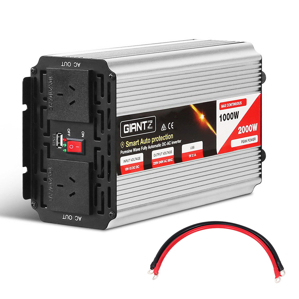 Giantz 1000W Puresine Wave DC-AC Power Inverter 