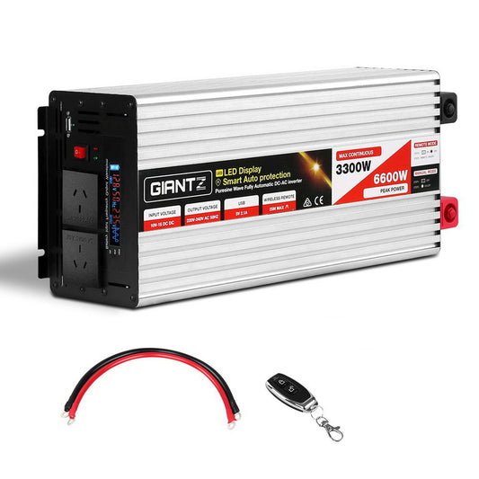Giantz 3300W Puresine Wave DC-AC Power Inverter 
