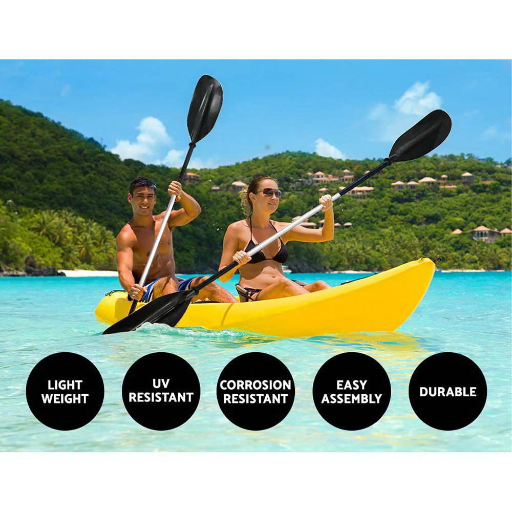 Premium 220cm Kayak Oar Paddle- Black
