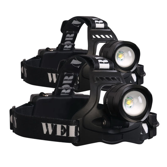 Weisshorn Set of 2 5 Modes LED Flash Torch Headlamp