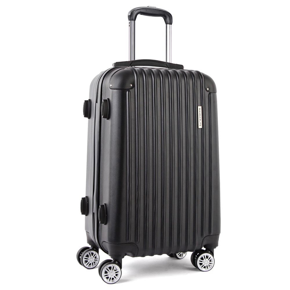 Wanderlite 20inch Lightweight Hard Suit Case Luggage Black