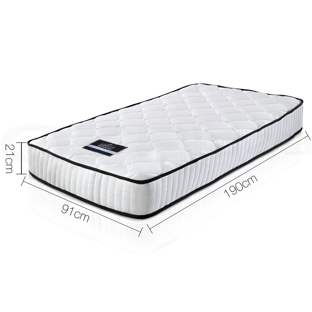 Giselle Bedding Peyton Pocket Spring Mattress 21cm Thick Single