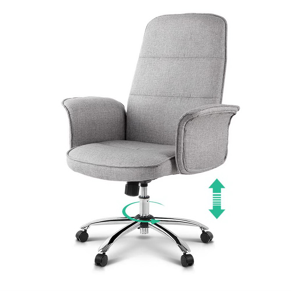 Artiss Fabric Office Chair Grey