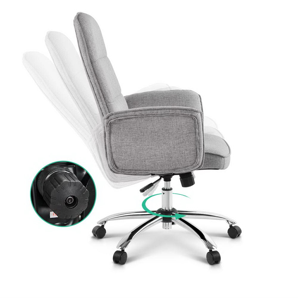 Artiss Fabric Office Chair Grey