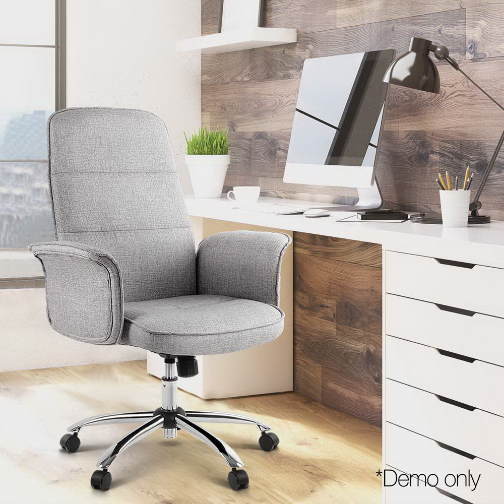 Artiss Fabric Office Chair Grey