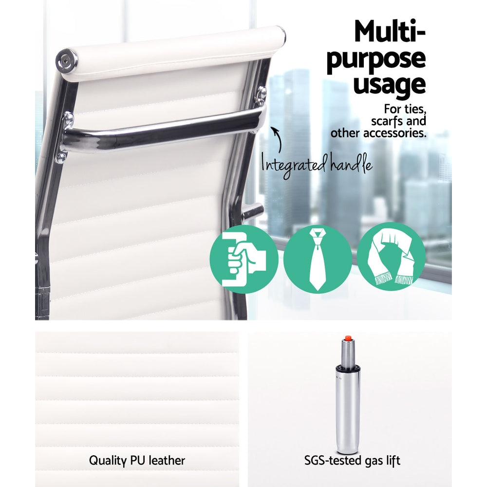 Artiss Gaming Office Chair Computer Desk Chairs Home Work Study White Mid Back